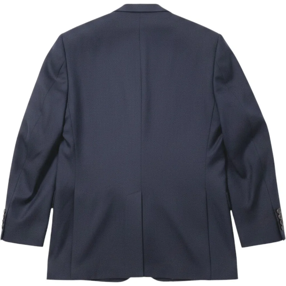Vintage Oscar de la Renta Blue 2 Button Blazer/Sport Coat Wool Crest Button 44R